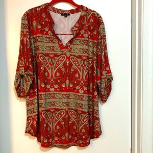 Ladies open neck shirt